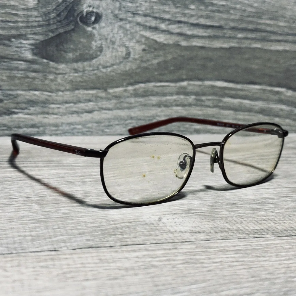 Ray-Ban RB 6127 2511‎ Eyeglass Frames 52-19-135 Brown Rectangular Frames Only